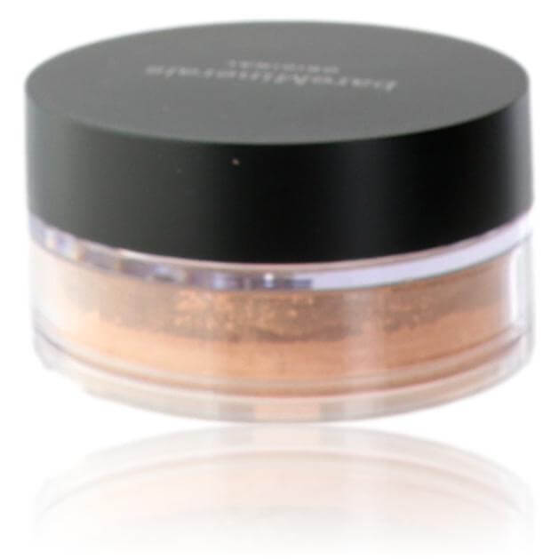 Bare Minerals Loose Powder Foundation .28 Powder Foundation SPF 15 - Golden Tan 20 in a translucent jar.