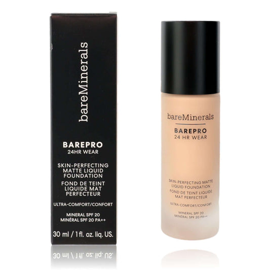 Bare Minerals BarePro 24hr Wear, 1oz Matte Liquid Foundation - Fair 10 Neutral in packaging with SPF 20.