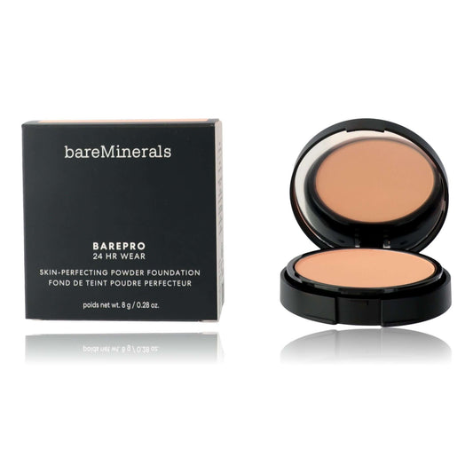 Bare Minerals BarePro 24 Hr Wear, .28oz Powder Foundation - Light 25 Neutral in compact packaging.