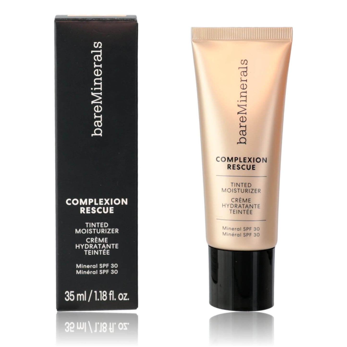 Bare Minerals Complexion Rescue, 1.18oz Tinted Moisturizer SPF 30 - Birch 1.5 in packaging for hydration and glow.