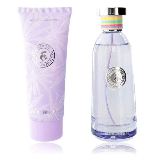 Island Splash by Caribbean Joe, 2 Piece Gift Set for Women, featuring Eau de Parfum Spray and Body Lotion.