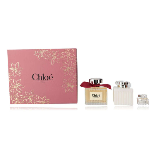 Chloe L'EDP Intense by Chloe, 3 Piece Gift set for Women featuring fragrance and lotion.