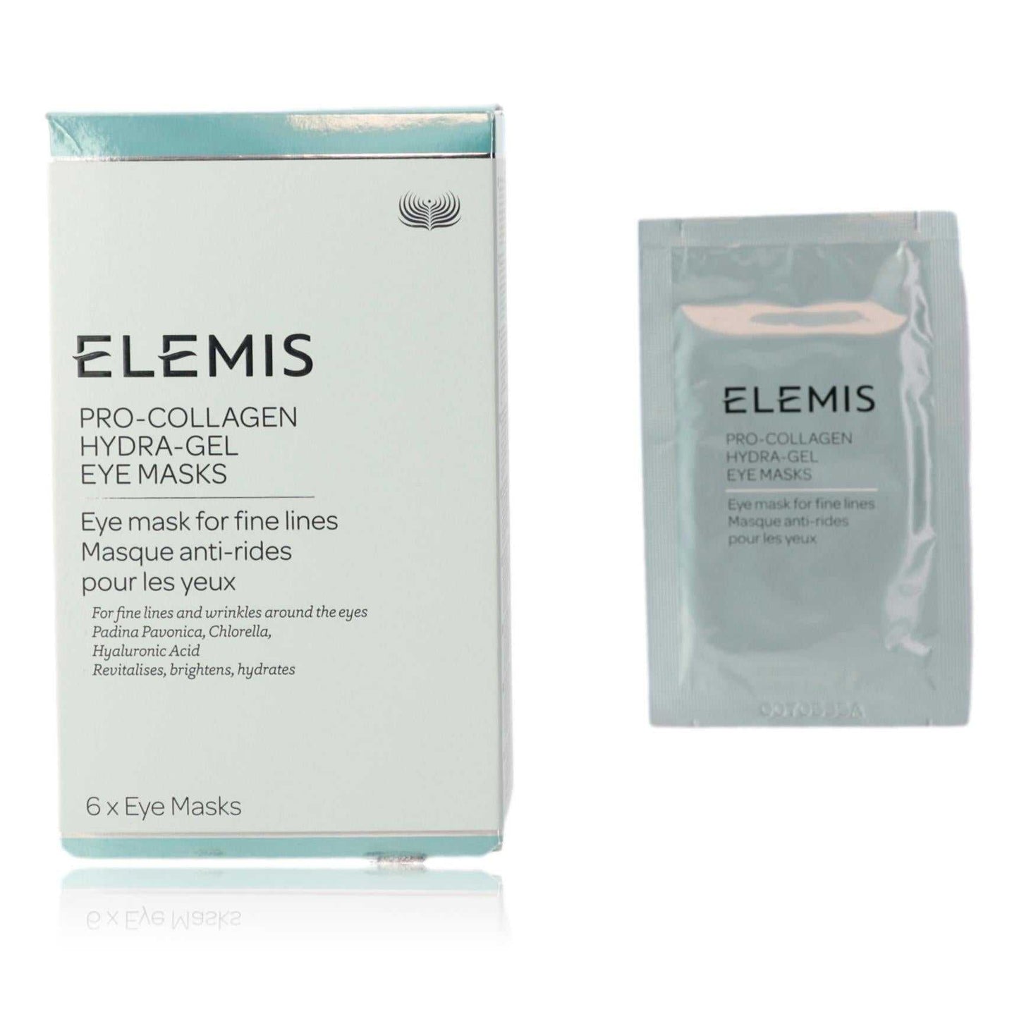Elemis Pro-Collagen Hydra-Gel eye masks, 6-pack gel under-eye masks in pouch