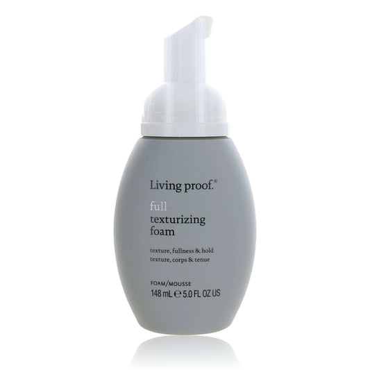 Hair texturizing foam bottle, gray with pump, 148 mL