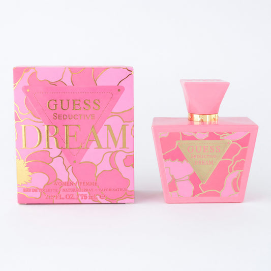 Guess Seductive Dream women's EDT spray; pink bottle with gold cap and box