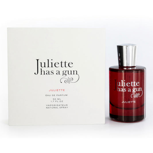 Juliette Has a Gun EDP spray bottle with red glass and silver cap