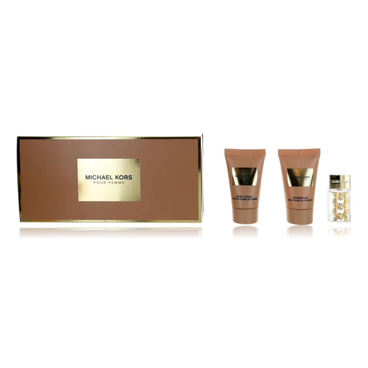 Michael Kors Pour Femme 3-piece mini set: box, two lotions, travel spray