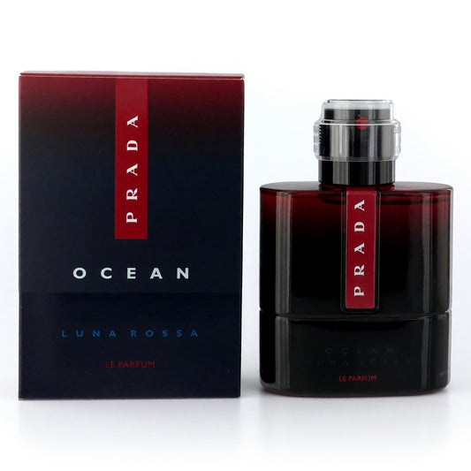 Prada Luna Rossa Ocean Le Parfum men’s bottle with box, dark amber-red glass