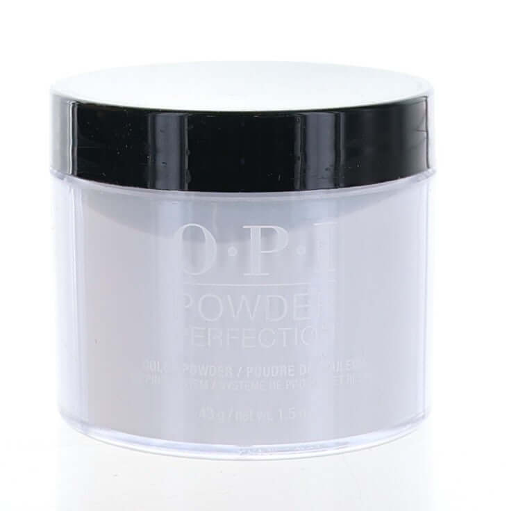 OPI Powder Perfection dip powder jar with white powder, black cap