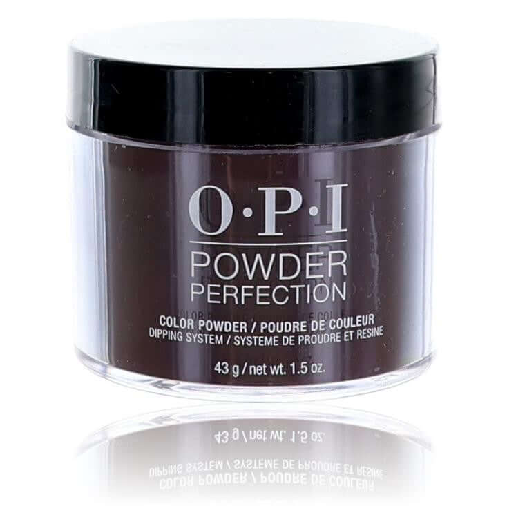 OPI Powder Perfection color dip powder jar, dark cherry red