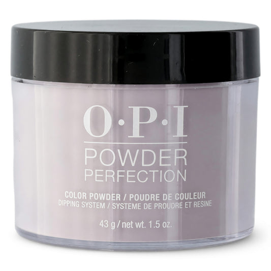 OPI Powder Perfection nail color dip powder jar, clear tub with black lid