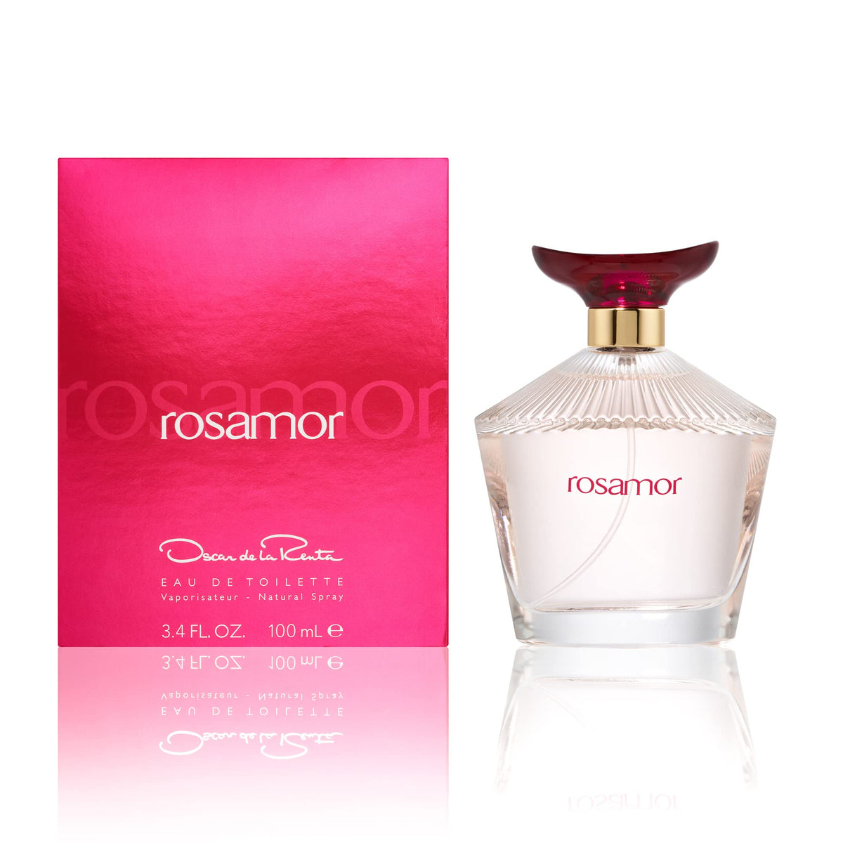 Rosamor by Oscar De La Renta women's eau de toilette spray bottle with gold cap