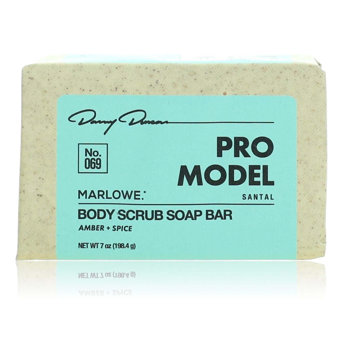 Light beige body scrub soap bar, MARLOWE Pro Model Santal
