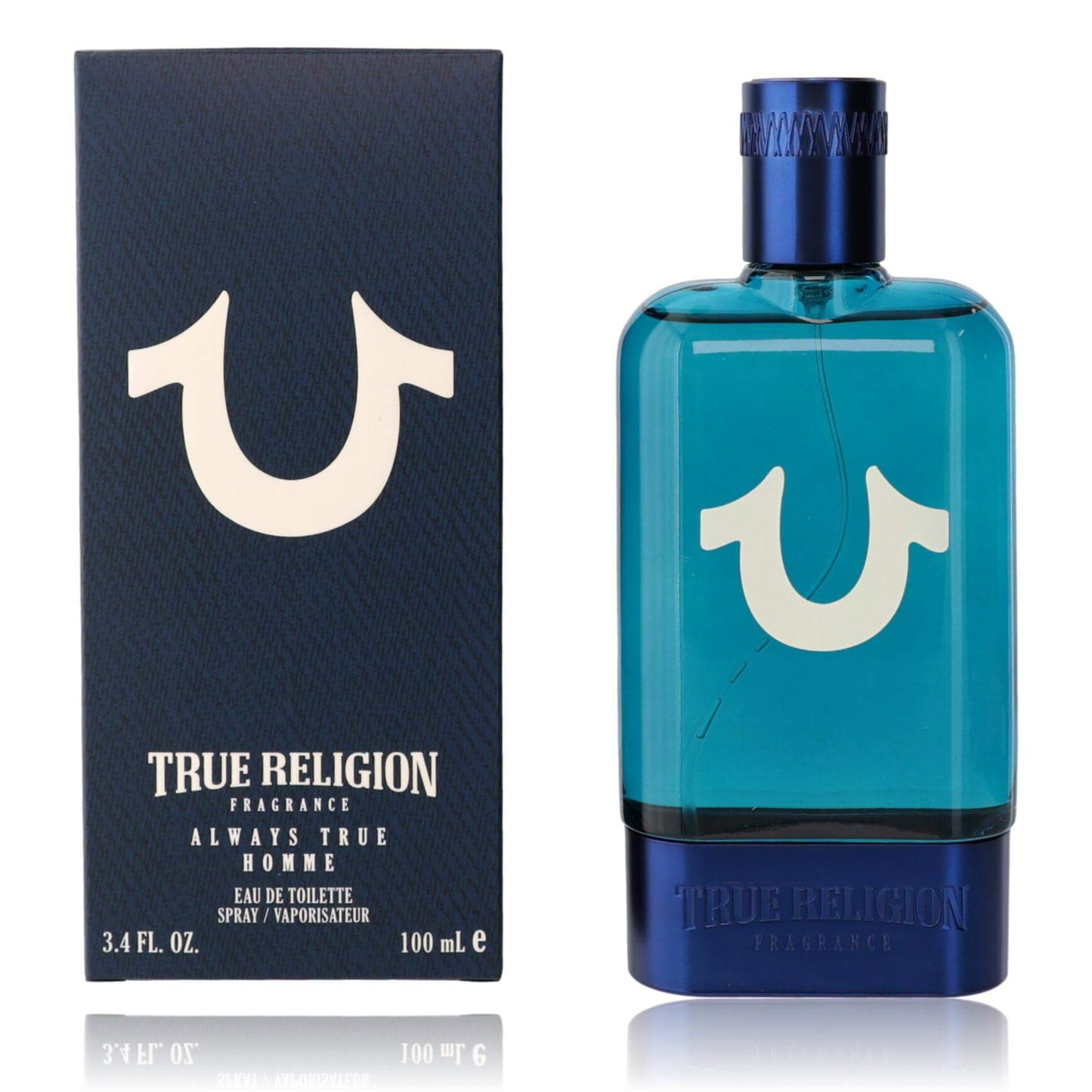 True Religion Always True Homme men’s eau de toilette spray with blue bottle and box