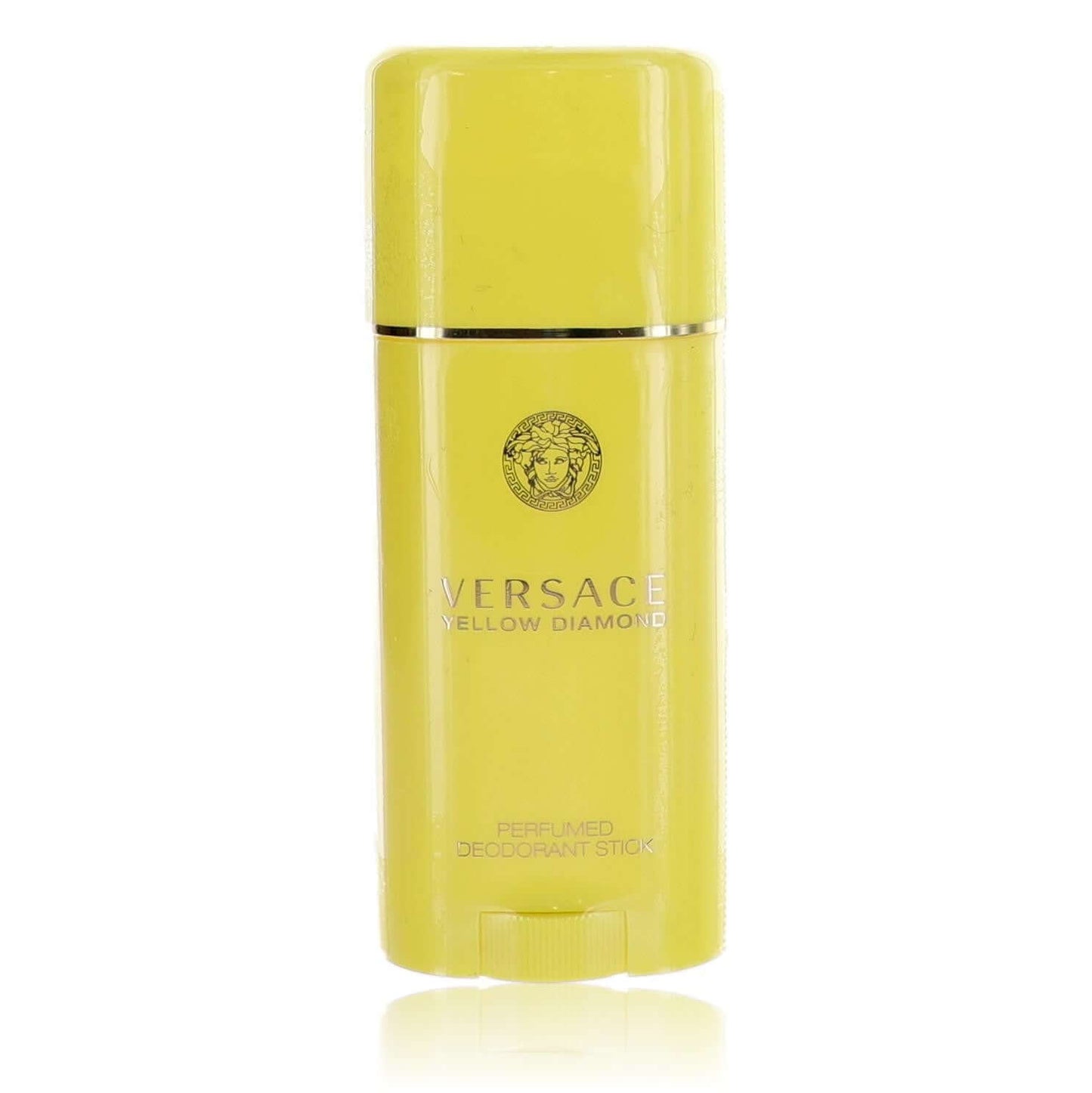 Yellow deodorant stick, Versace Yellow Diamond, with gold logo
