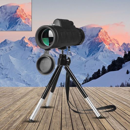 Compatible with Apple, Monocular Telescope Zoom Scope with Compass Phone Clip Tripod - Ectron Online