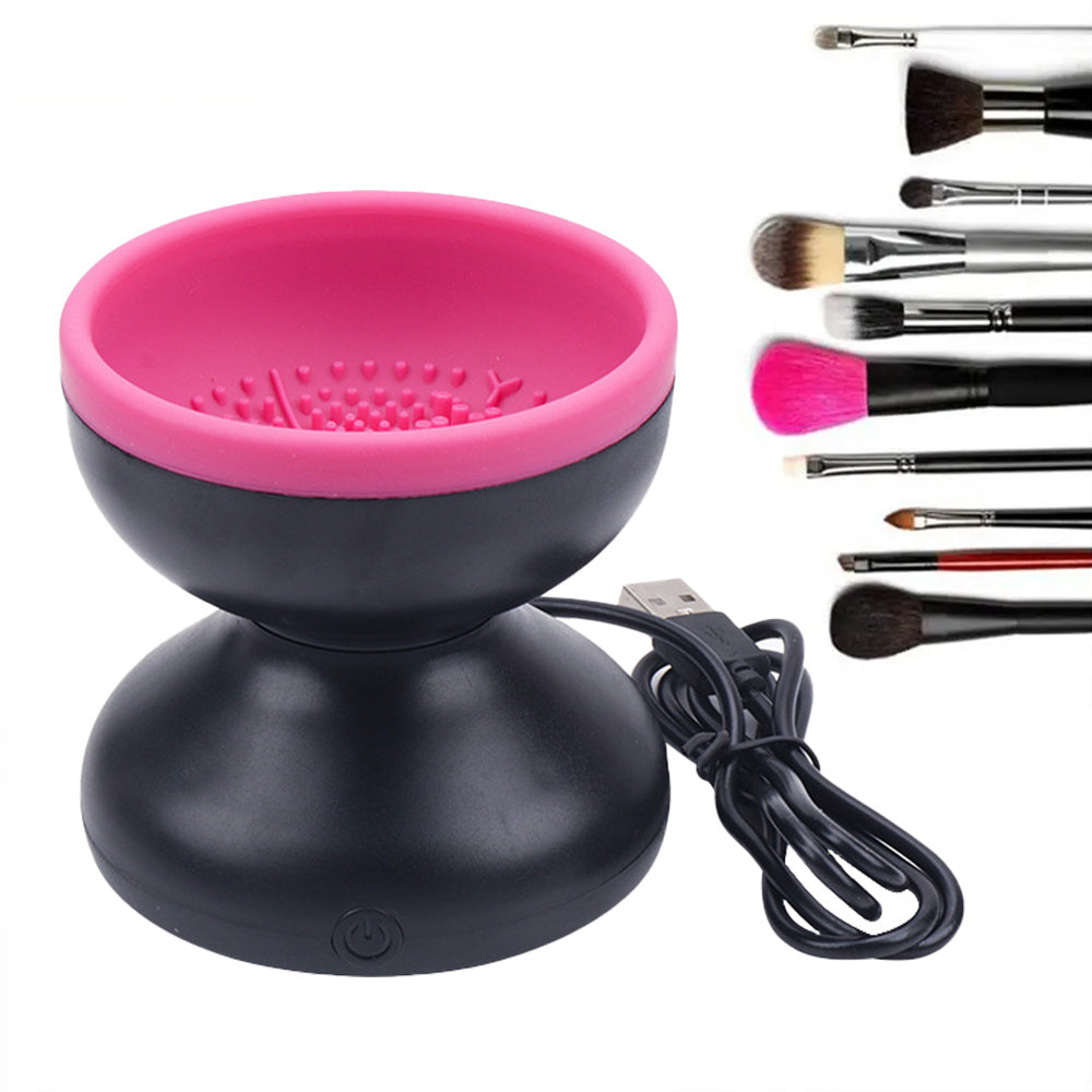 Electric Makeup Brush Cleaner Machine Portable Automatic USB Cosmetic Brush Cleaner Tools For All Size Beauty Makeup Brushes Set - Ectron Online