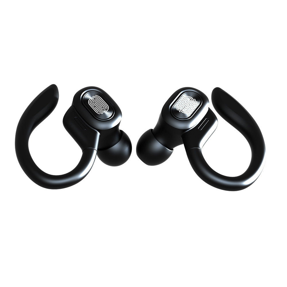 Bluetooth Headset Binaural Ear Hook Touch Headset With LED True Digital