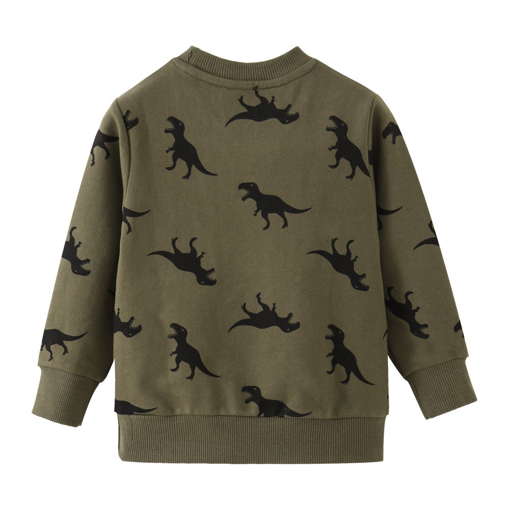 Children's Autumn Clothing Long Sleeve Boy Cartoon Cotton Crew Neck Sweater