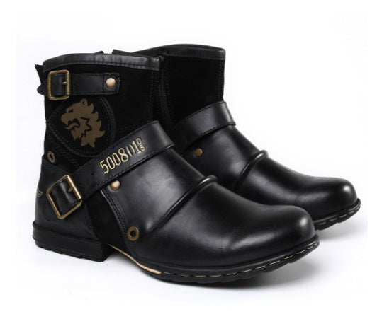 Men's leather Martin boots