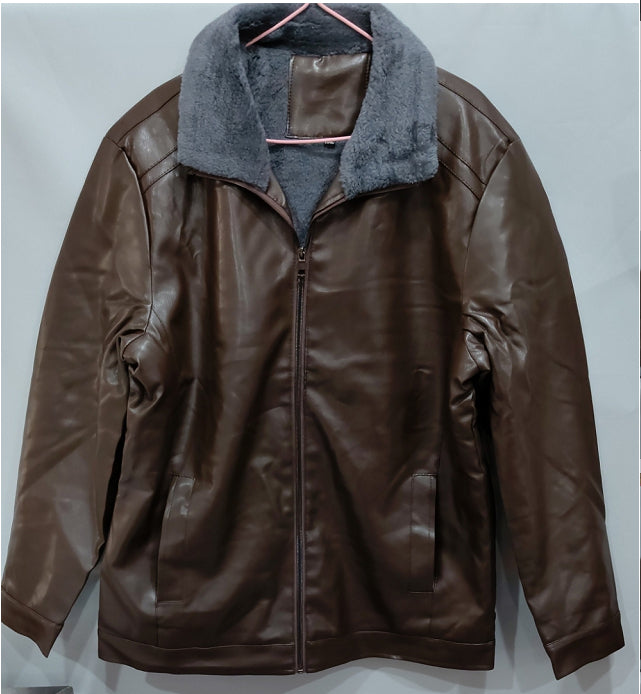 Men's Suede Winter Polo Coat