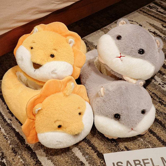 Japanese Cartoon Animal Slippers – Cute & Warm Indoor Comfort - Japanese Cartoon Animal Indoor Warm Slip | Ectron Online