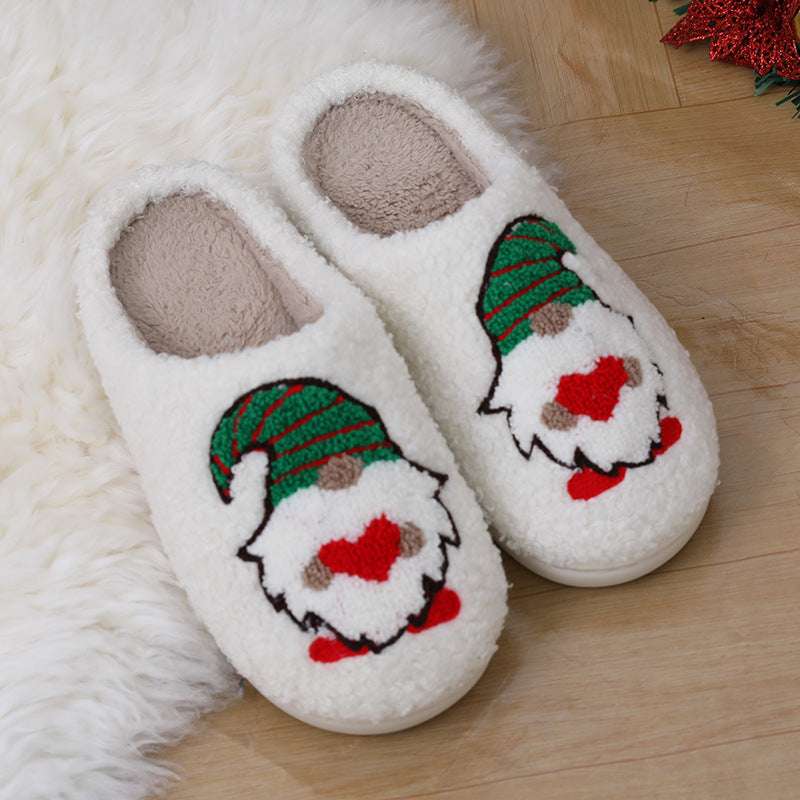Cute Santa Claus Slippers – Warm Christmas Couple Indoor Shoes Cute Cartoon Santa Claus Home Slippers C | Ectron Online