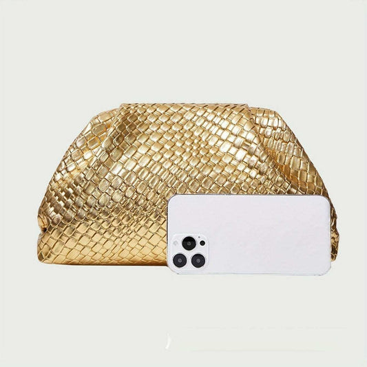 New Women's Large Capacity Woven Clutch Women's Solid Color Versatile New Large | Ectron Online