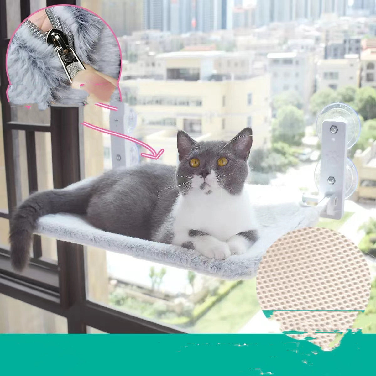 Cat Suction Cup Window Glass Hammock Pet Cat Pets Products - Ectron Online