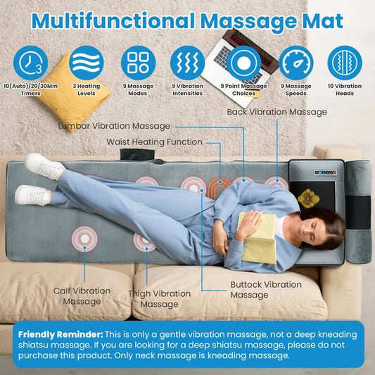 Full Body Electric Massage Mat with Heat