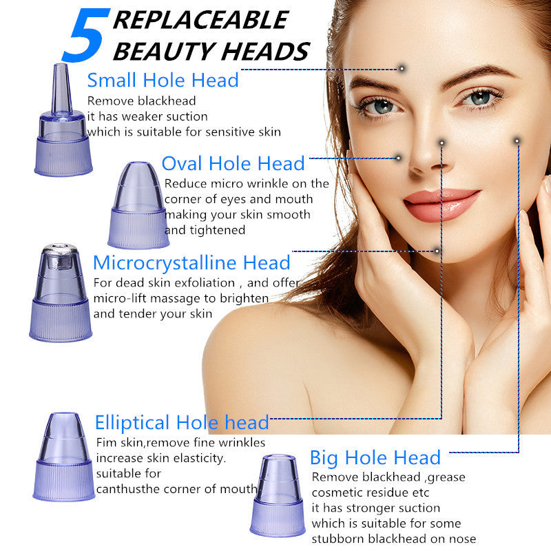 Blackhead Remover Instrument Black Dot Remover Acne Vacuum Suction Face Clean Black Head Pore Cleaning Beauty Skin Care Tool - Ectron Online