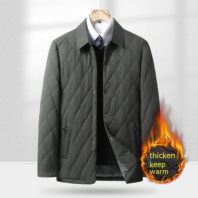 Middle-aged And Elderly Padded Jacket Warm Business Cotton-padded Casual Coat