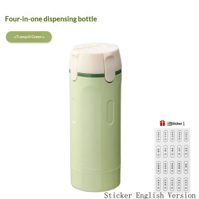 4-in-1 Portable Travel Dispenser | Leak-Proof Bottle Container