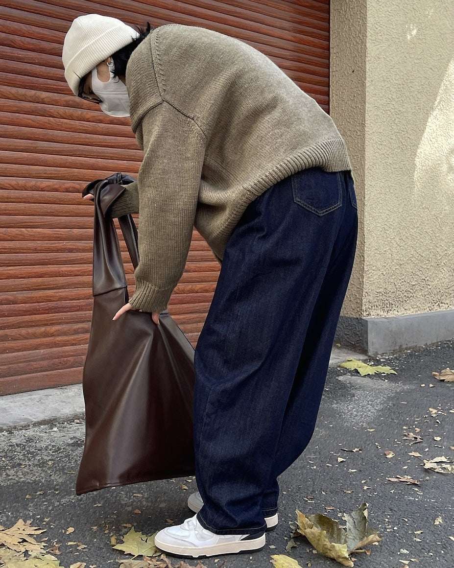 casual wide leg jeans