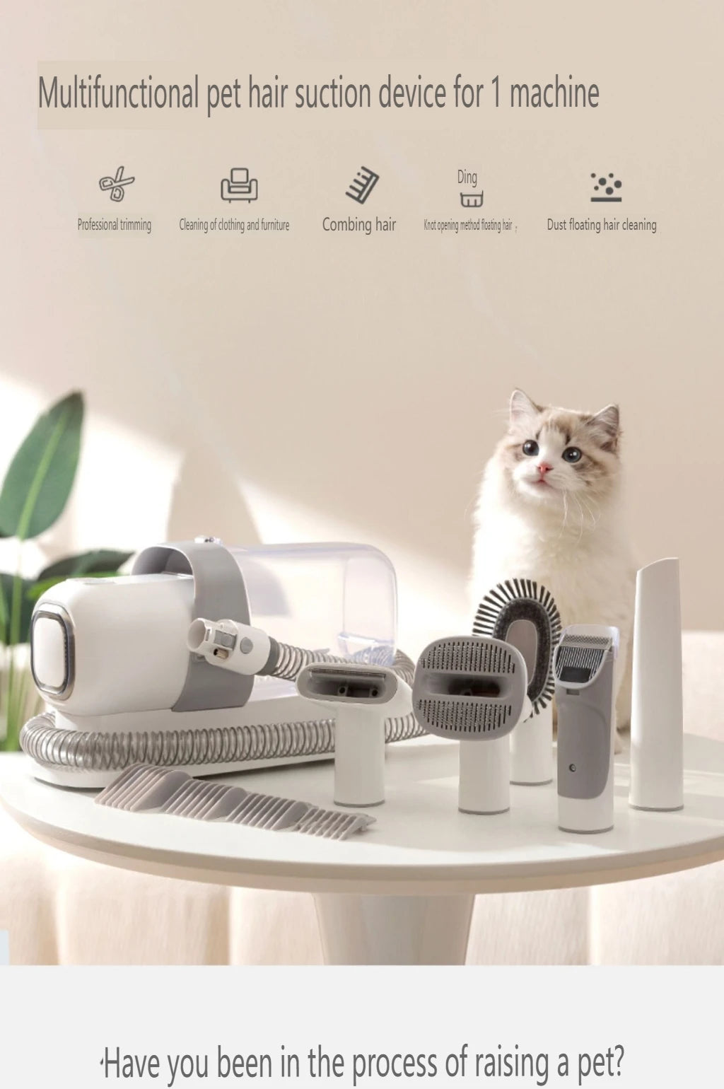 Pet Grooming Vacuum & Dog Grooming Kit with 2.3L Capacity Larger Pet Hair Dust Cup Dog Brush for Pet Hair Vacuum Cleaner - Ectron Online