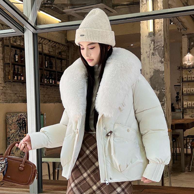 Large Size Straight Cut Thick Cotton-Padded Winter Coat