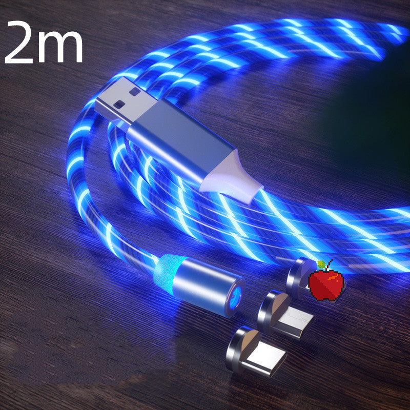 Magnetic Charging Cable Streamer Fast Charging Cable Lighting Micro USB Cable LED Magnet Charger Type-C Cable - Ectron Online