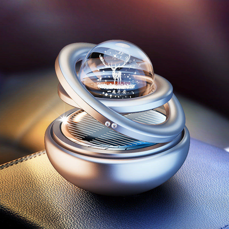 Solar Rotating Car Aroma Decoration Aluminum Alloy - Ectron Online