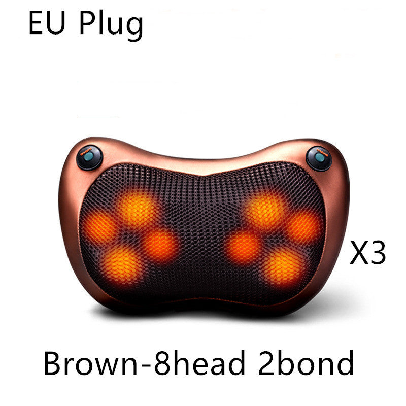 Electric Infrared Heating Kneading Neck Shoulder Back Body Spa Massage Pillow Car Chair Shiatsu Massager Masaj Device - Ectron Online