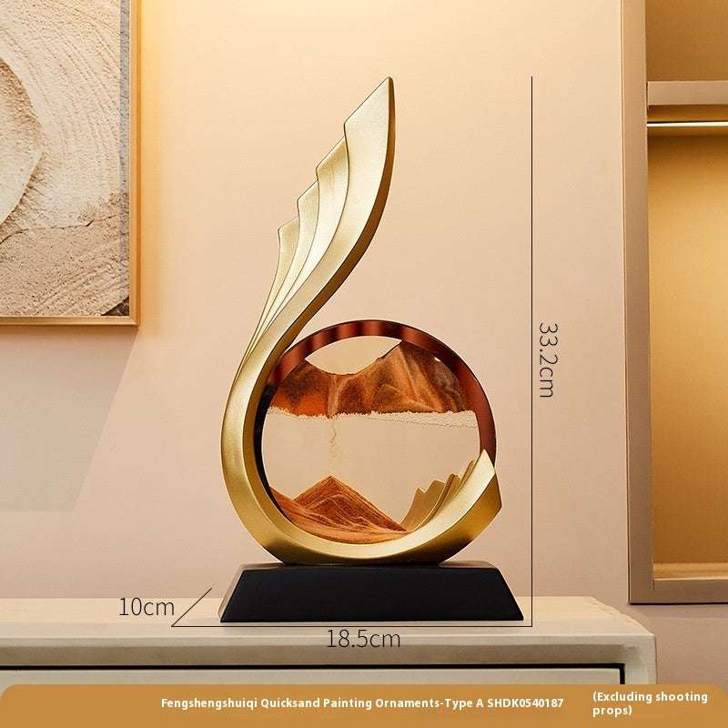 Wind And Water Quicksand Painting Decoration Light Luxury