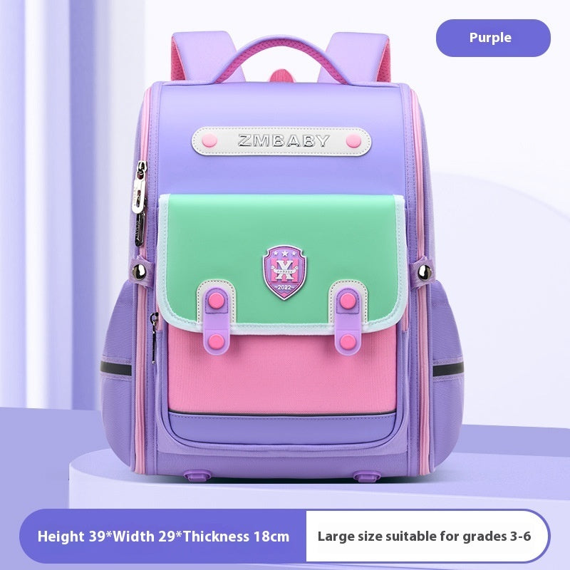 New Sesame Baby Primary School Schoolbag Grade 1-3-6 British Style Boys' Schoolbag Lightweight Girls Backpack
