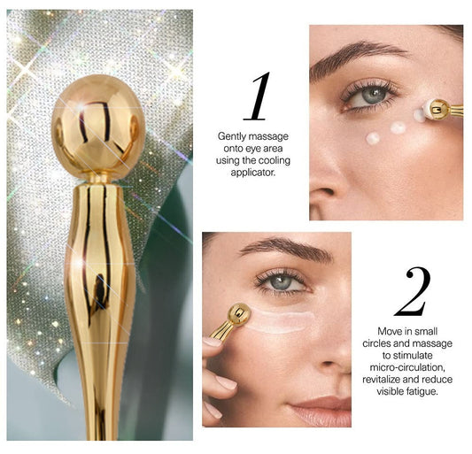 Eye Cream Stick Roller For Face Metal Spatula Puff Applicator Eye Cream Massager Facial Cream Massage Sticks Eye Metal Makeup Spatula Eye Wand 10cm - Ectron Online