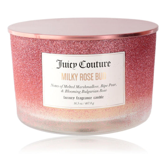 Juicy Couture 16.5 oz Soy Wax Blend 3 Wick Candle - Milky Rose Bud
