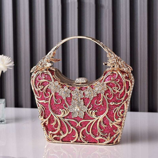 Women's Hollow Out Shiny Clutch Hollow Out Party Clutch Shiny Banquet Bag | Ectron Online