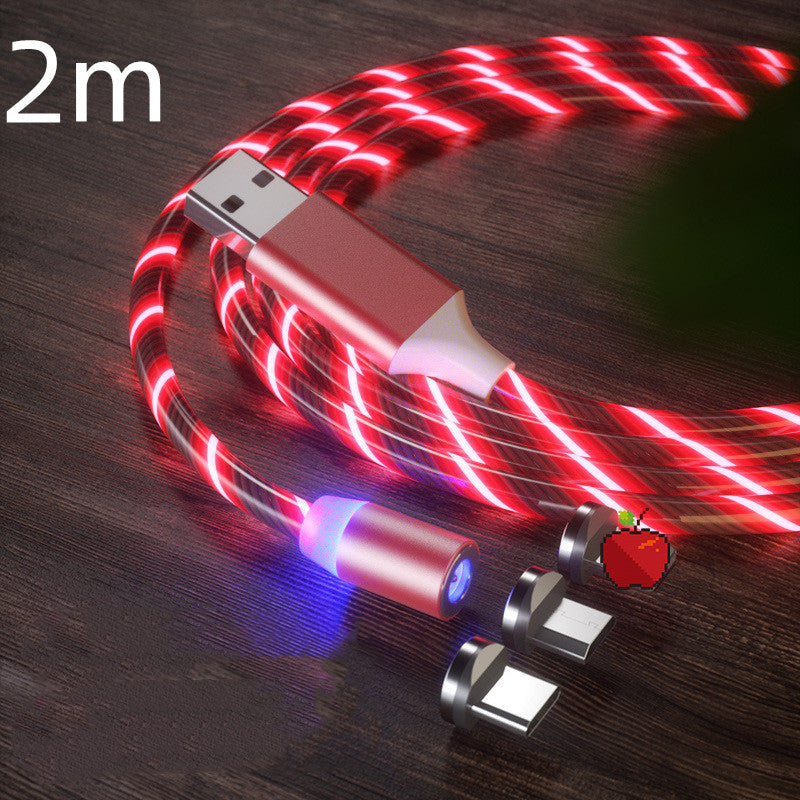 Magnetic Charging Cable Streamer Fast Charging Cable Lighting Micro USB Cable LED Magnet Charger Type-C Cable - Ectron Online