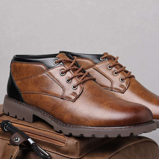 HPIOPL4999 Martin Boots Men's Boots Plus Size Lace Up Low Top