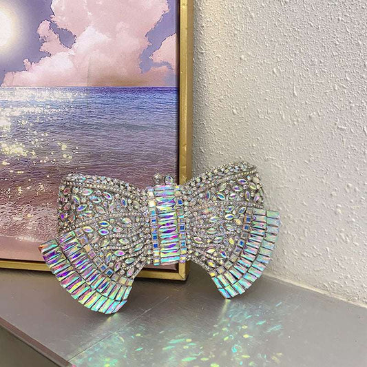 Women's Fashion Metal Bow Clutch Fashion Metal Bow Clutch Crossbody Bag | Ectron Online