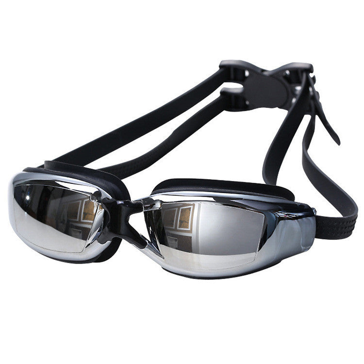 Anti-fog HD Large Frame Electroplating Swimming Goggles