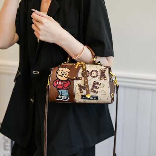INS Trendy Cartoon Printed Shoulder Bag Handbag Ins Printed Cartoon Shoulder Pil | Ectron Online