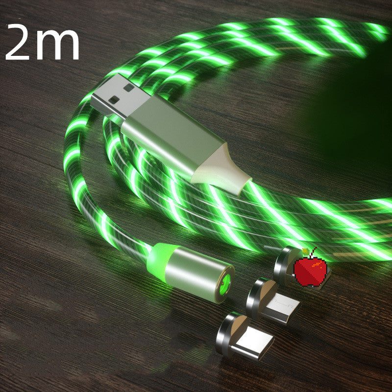 Magnetic Charging Cable Streamer Fast Charging Cable Lighting Micro USB Cable LED Magnet Charger Type-C Cable - Ectron Online
